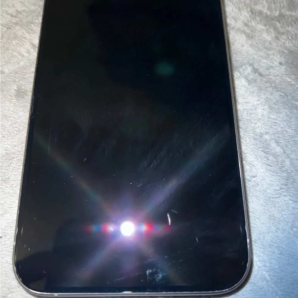Apple Smartphone with Black and Blue Display
